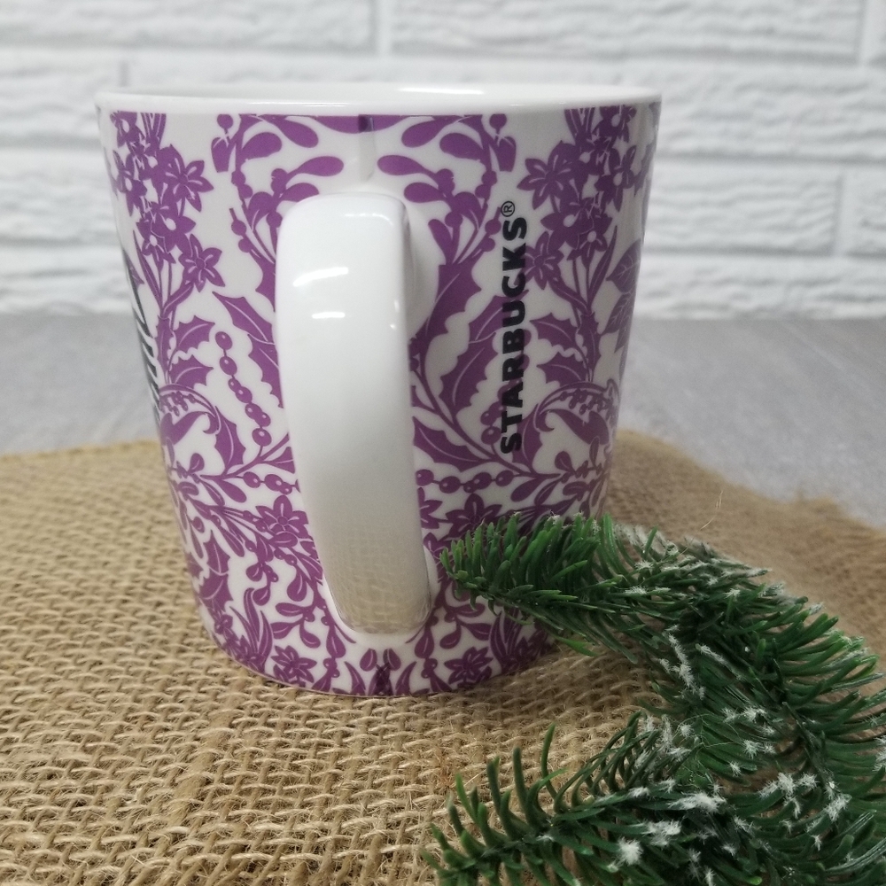 Purple Poinsettia Starbucks Mug - Picture 4 of 7
